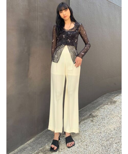 EMODA（エモダ）の「シアーフィットシャツトップ（シャツ/ブラウス・レディース・ライム/その他/ブラック・FREE）」の13枚目の写真