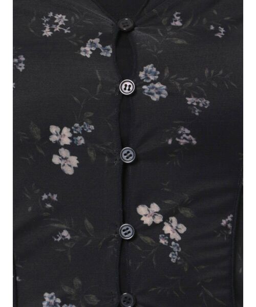 EMODA（エモダ）の「シアーフィットシャツトップ（シャツ/ブラウス・レディース・ライム/その他/ブラック・FREE）」の5枚目の写真