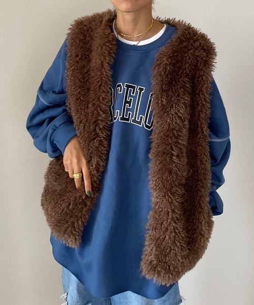 HEILIS(ヘイリス)の「【大人気!HIT ITEM!】《hideka select》裏起毛ビックサイズロゴスウェット / 秋服 冬服 ノームコア 韓国 ルーズ オーバーサイズ プリント ワンポイント スウェット トレーナー プルオーバー 長袖 保温 グレー ブラック チャコール オートミール ネイビー 黒(スウェット・レディース・チャコールグレー/ライトグレー/ブラック/ベージュ/ネイビー/グレー系その他/ブルー/オートミール/イエロー・FREE)」の16枚目の写真
