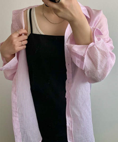 ISOOK（アイスー）の「Square neck camisole one-piece/ スクエアネックキャミソールワンピース（mi select）（ワンピース・レディース・ベージュ/ブラック・FREE）」の4枚目の写真