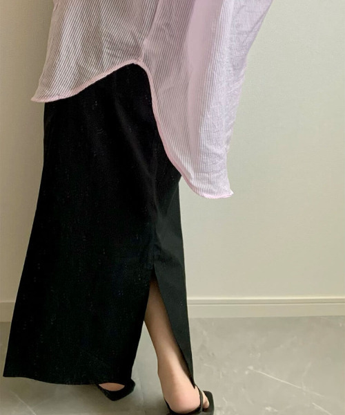 ISOOK（アイスー）の「Square neck camisole one-piece/ スクエアネックキャミソールワンピース（mi select）（ワンピース・レディース・ベージュ/ブラック・FREE）」の6枚目の写真