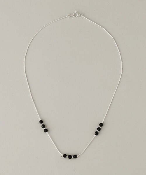 HARPOブラックホース ビーズネックレス Aresense（アーセンス）の「Harpo/アルポ Liquid silver and onyx