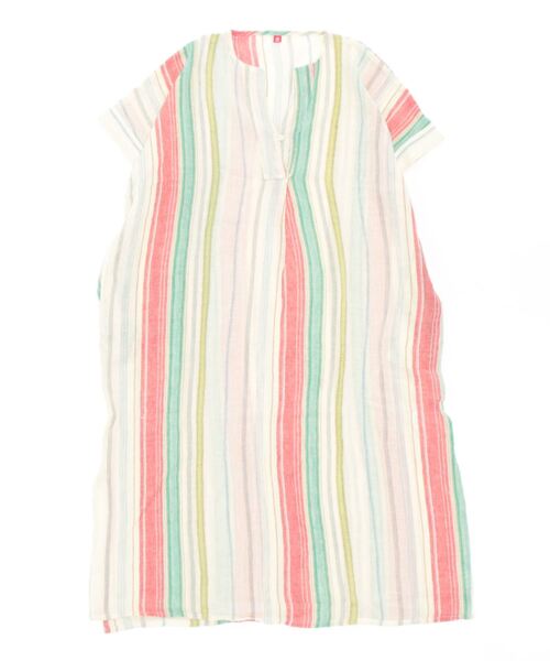 チャイハネ（チャイハネ）の「【チャイハネ】ケララデカフタンワンピース（ワンピース・レディース・ホワイト/ブラウン/ブルー・FREE）」の10枚目の写真