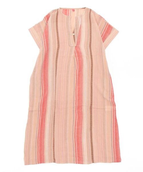 チャイハネ（チャイハネ）の「【チャイハネ】ケララデカフタンワンピース（ワンピース・レディース・ホワイト/ブラウン/ブルー・FREE）」の4枚目の写真