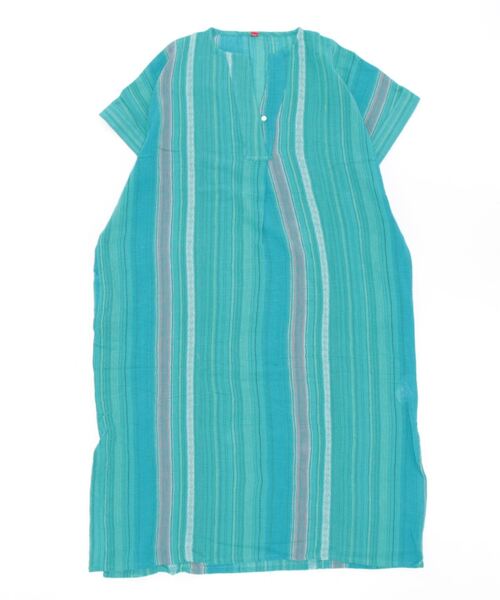 チャイハネ（チャイハネ）の「【チャイハネ】ケララデカフタンワンピース（ワンピース・レディース・ホワイト/ブラウン/ブルー・FREE）」の9枚目の写真