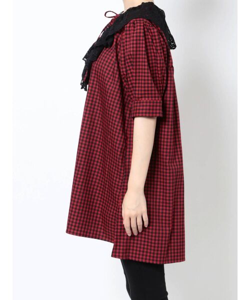 jouetie（ジュエティ）の「フリルチュニックブラウス（シャツ/ブラウス・レディース・オフホワイト/ブラック/レッド/ブルー・MEDIUM）」の10枚目の写真