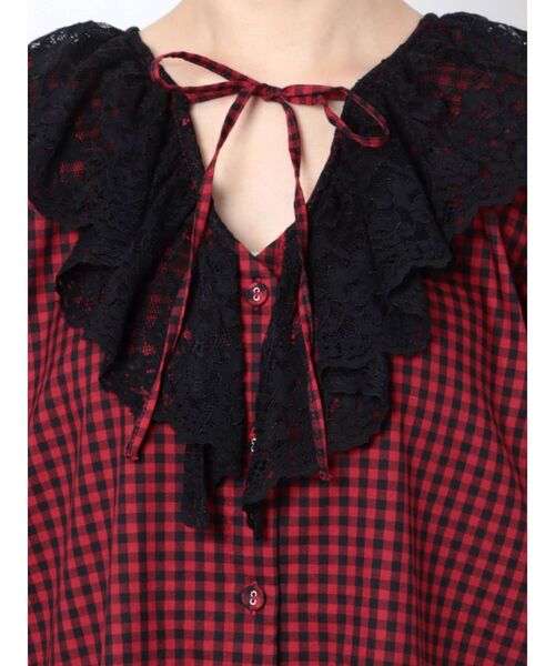 jouetie（ジュエティ）の「フリルチュニックブラウス（シャツ/ブラウス・レディース・オフホワイト/ブラック/レッド/ブルー・MEDIUM）」の12枚目の写真