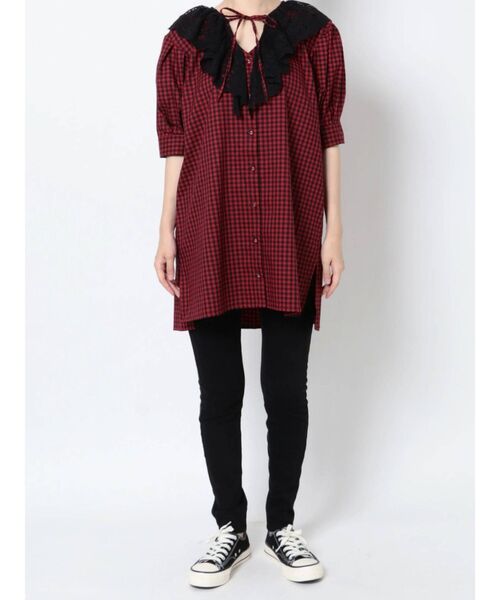 jouetie（ジュエティ）の「フリルチュニックブラウス（シャツ/ブラウス・レディース・オフホワイト/ブラック/レッド/ブルー・MEDIUM）」の15枚目の写真