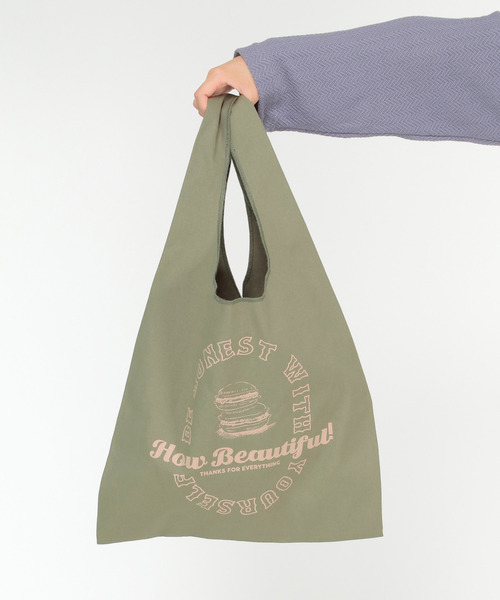 LBC（エルビーシー）の「LBCメッセージトートバッグ（トートバッグ・レディース・ブルー/クリアグリーン/グレー/オレンジ・FREE）」の3枚目の写真