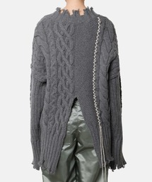 Irene Open Collar Mix Knit ニットアイレネ