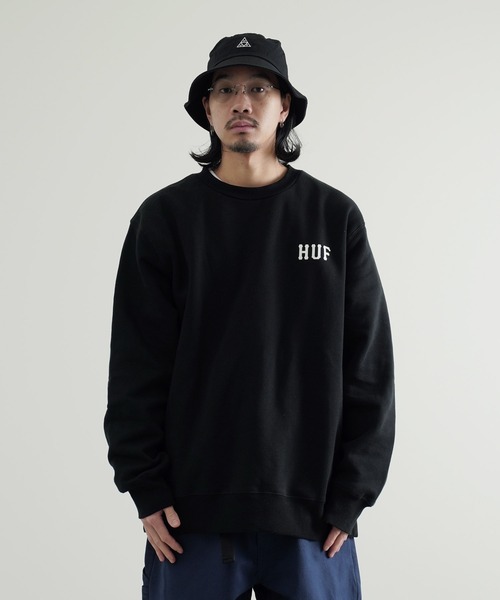 HUF(ハフ)の「HUF / ハフ ESSENTIALS CLASSIC H CREW スウェット トレーナー(スウェット・メンズ・ブラック/アイボリー/杢グレー・SMALL/MEDIUM/LARGE/X-LARGE/XX-LARGE)」の20枚目の写真
