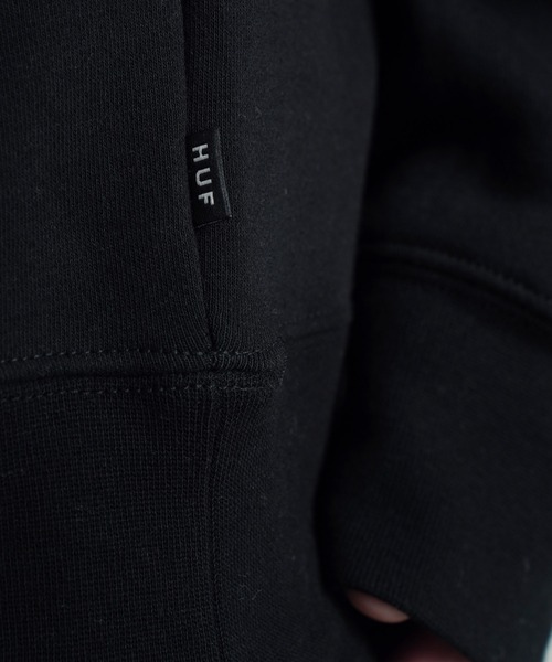 HUF(ハフ)の「HUF / ハフ ESSENTIALS CLASSIC H CREW スウェット トレーナー(スウェット・メンズ・ブラック/アイボリー/杢グレー・SMALL/MEDIUM/LARGE/X-LARGE/XX-LARGE)」の9枚目の写真