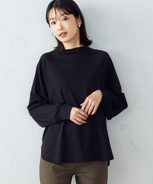 COMME CA ISM(コムサイズム)の「ボトルネック トップス(Tシャツ/カットソー・レディース・ホワイト/ブラック・MEDIUM/LARGE)」の19枚目の写真