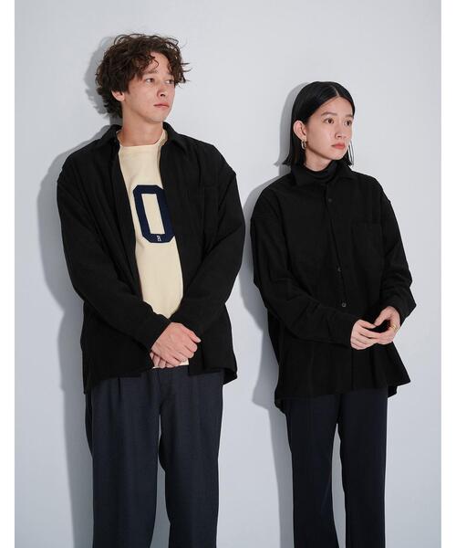 green label relaxing（グリーンレーベルリラクシング）の「【WEB限定】＜GLR or＞コーデュロイ オーバーサイズ シャツ Ⅱ -ユニセックス-（シャツ/ブラウス・メンズ・ブラック/ベージュ/オリーブ・S/M/L）」の6枚目の写真