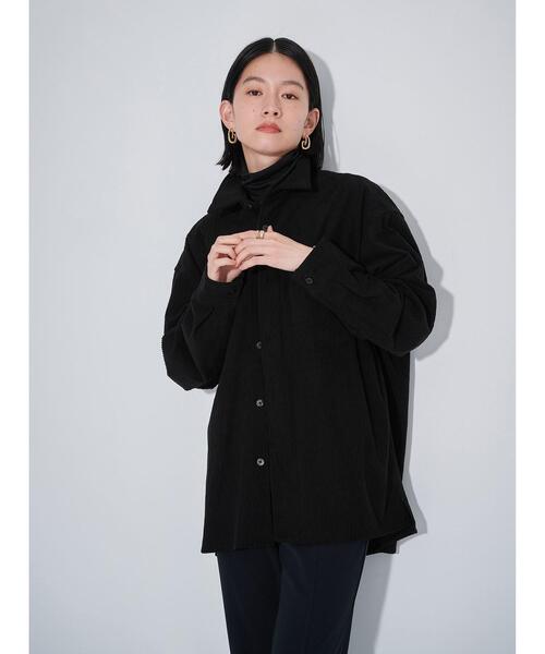 green label relaxing（グリーンレーベルリラクシング）の「【WEB限定】＜GLR or＞コーデュロイ オーバーサイズ シャツ Ⅱ -ユニセックス-（シャツ/ブラウス・メンズ・ブラック/ベージュ/オリーブ・S/M/L）」の8枚目の写真