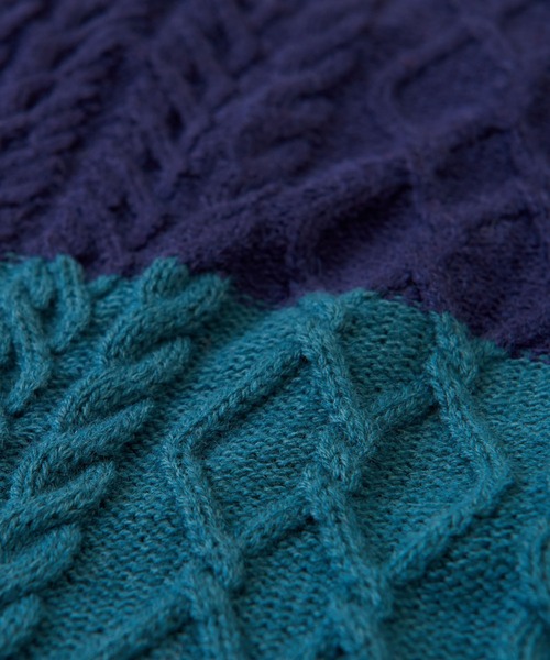 CUBE SUGAR(キューブシュガー)の「ウォッシャブルニット配色ブロッキングプルオーバー(ニット/セーター・レディース・ネイビー/ピンク/ナチュラル・M)」の20枚目の写真