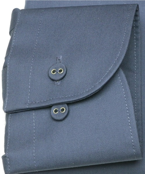 TOKYO SHIRTS（トウキョウシャツ）の「形態安定ノーアイロン ワイド 長袖ビジネスワイシャツ（ビジネスシャツ・メンズ・ダークネイビー・首回り37cm-裄丈80cm/首回り37cm-裄丈84cm/首回り39cm-裄丈80cm/首回り39cm-裄丈84cm/首回り41cm-裄丈82cm/首回り41cm-裄丈86cm/首回り42cm-裄丈82cm/首回り42cm-裄丈86cm/首回り43cm-裄丈82cm/首回り43cm-裄丈86cm）」の3枚目の写真