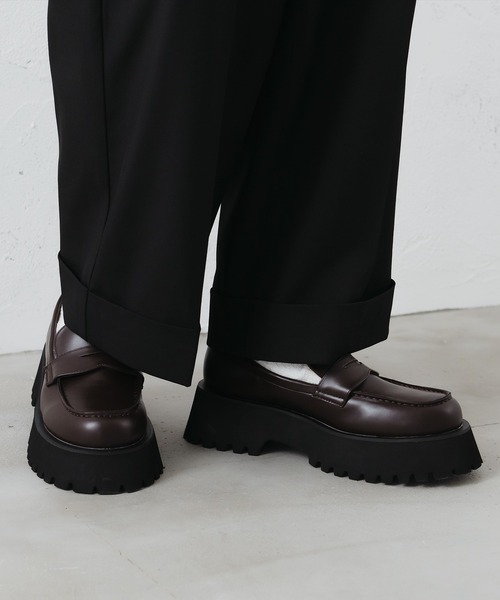 epnok（エプノック）の「タンクソールローファー（ローファー・メンズ・ブラック/ダークブラウン・SMALL/MEDIUM/LARGE）」の16枚目の写真