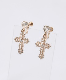 Mel cinna | Mel cinna/cross heart earring(イヤリング)