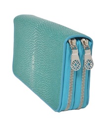 ムータ　muta 長財布 ダブルファスナー　ブルー　ガルーシャ muta（ムータ）の「ガルーシャ・TWIN ZIP長財布（財布）」 - WEAR