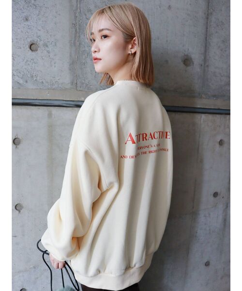 MURUA(ムルーア)の「ATTRACTIVEスウェット(スウェット・レディース・アイボリー/ダークグレー・FREE)」の20枚目の写真