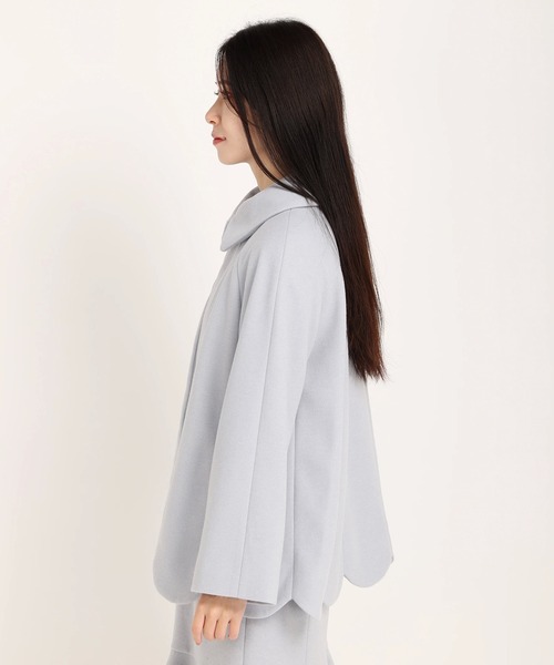 UNIVERVAL MUSE（ユニバーバル ミューズ）の「ウーリッシュライト　ウールショートコート（その他アウター・レディース・ブラック/ライトベージュ/アクア・2）」の13枚目の写真