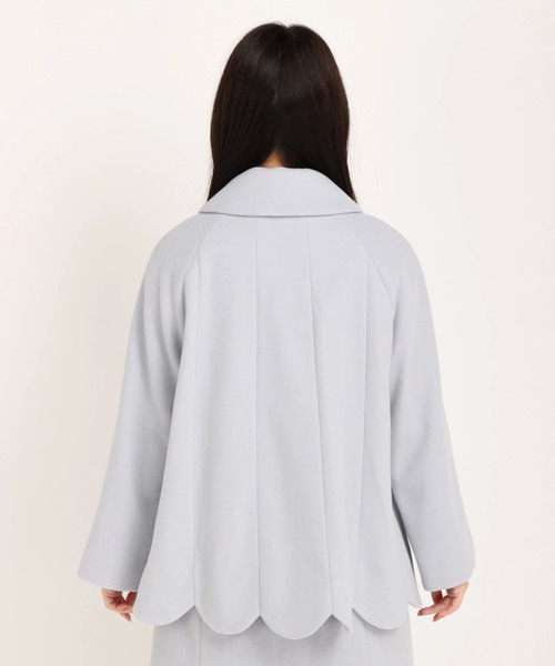 UNIVERVAL MUSE（ユニバーバル ミューズ）の「ウーリッシュライト　ウールショートコート（その他アウター・レディース・ブラック/ライトベージュ/アクア・2）」の12枚目の写真