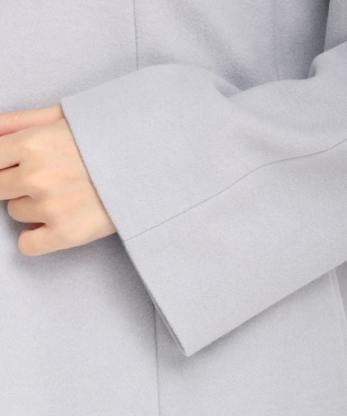 UNIVERVAL MUSE（ユニバーバル ミューズ）の「ウーリッシュライト　ウールショートコート（その他アウター・レディース・ブラック/ライトベージュ/アクア・2）」の9枚目の写真