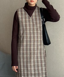 チェックロマンティックワンピース