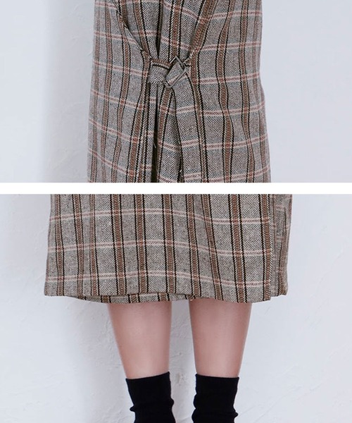 Isn't She?(イズントシー)の「チェックロマンティックワンピース(ワンピース・レディース・ブラウン/ベージュ・FREE)」の17枚目の写真