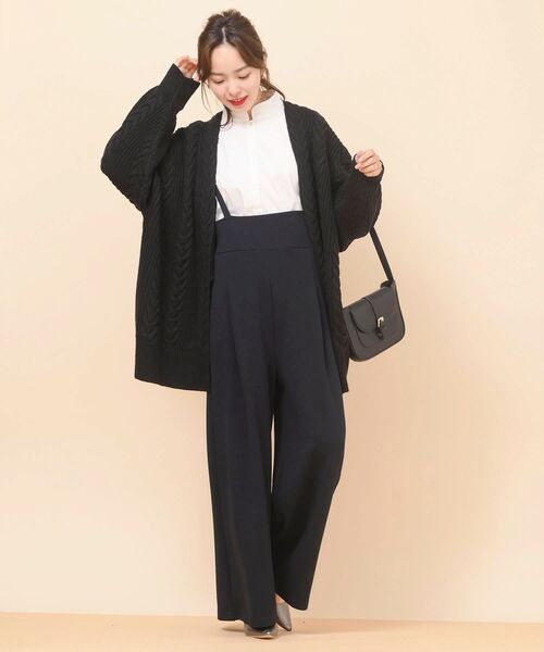 rps（アールピーエス）の「ケーブルロングニットカーディガン（カーディガン/ボレロ・レディース・ブラック/アイボリー/ベージュ・M/フリー）」の22枚目の写真