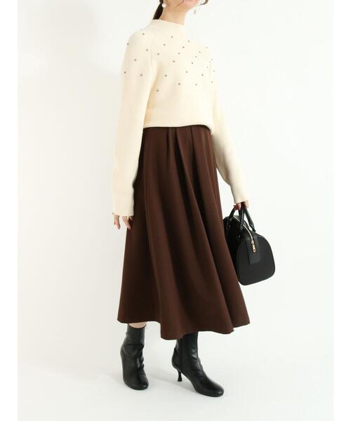 Te chichi（テチチ）の「カルゼタックフレアスカート（スカート・レディース・グリーン/ブラウン/ネイビー・SMALL/MEDIUM）」の14枚目の写真