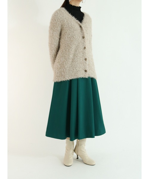 Te chichi（テチチ）の「カルゼタックフレアスカート（スカート・レディース・グリーン/ブラウン/ネイビー・SMALL/MEDIUM）」の10枚目の写真