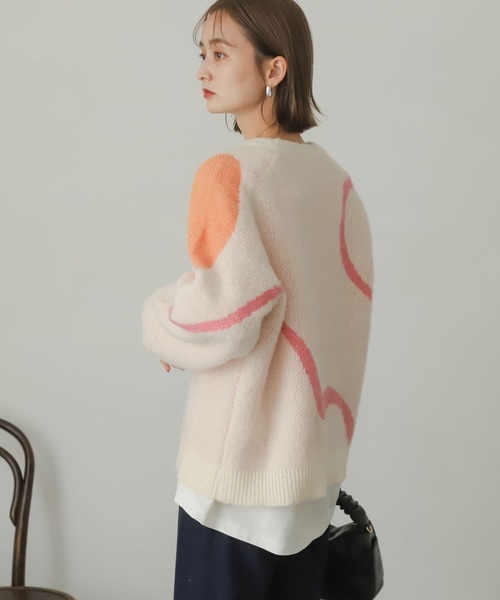 SENSE OF PLACE by URBAN RESEARCH（センスオブプレイスバイアーバンリサーチ）の「ニュアンスラインセーター（ニット/セーター・レディース・ネイビー/ブラウン/アイボリー・ONE）」の6枚目の写真
