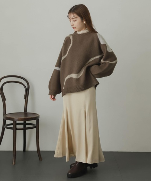 SENSE OF PLACE by URBAN RESEARCH（センスオブプレイスバイアーバンリサーチ）の「ニュアンスラインセーター（ニット/セーター・レディース・ネイビー/ブラウン/アイボリー・ONE）」の15枚目の写真