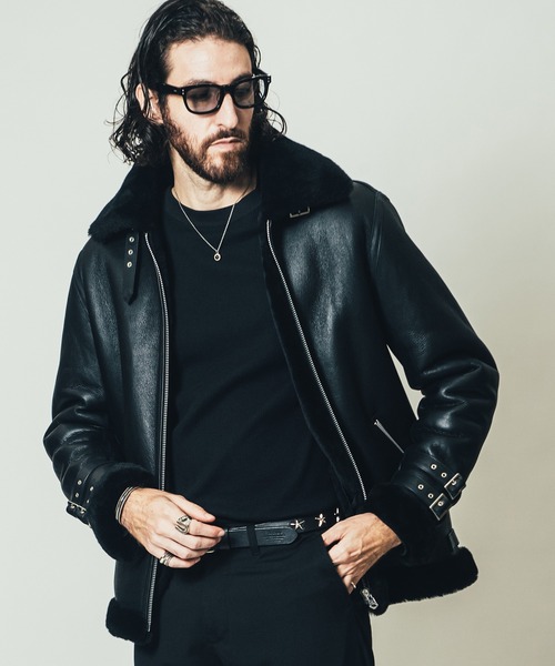 CRIMIE（クライミー）の「MOUTON LEATEHR B-3 JACKET / ムートン