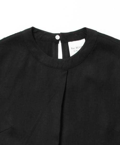 Ray BEAMS（レイビームス）の「Ray BEAMS / BOX タック ラウンドヘム ワンピース（ワンピース・レディース・オフホワイト/ブラック/ブルー系その他・0/1）」の4枚目の写真