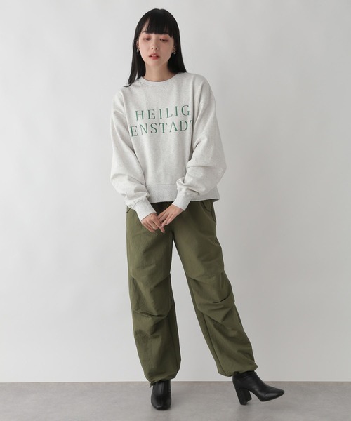 LOWRYS FARM（ローリーズファーム）の「ウラケキモウロゴロングスリーブ　163661（スウェット・レディース・チャコールグレー/グレー/アイボリー・FREE）」の6枚目の写真