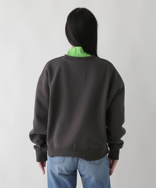 LOWRYS FARM（ローリーズファーム）の「ウラケキモウロゴロングスリーブ　163661（スウェット・レディース・チャコールグレー/グレー/アイボリー・FREE）」の11枚目の写真