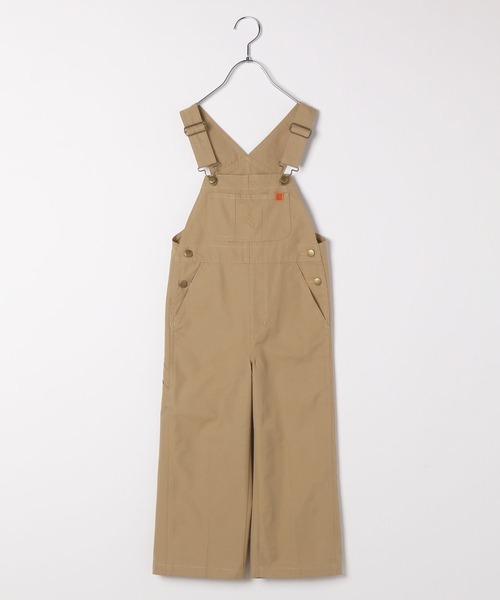 UNIVERSAL OVERALL（ユニバーサルオーバーオール）の「【UNIVERSAL OVERALL(ユニバーサルオーバーオール)】別注ツイルサロペット（サロペット/オーバーオール・キッズ・キャメル/ダークグリーン・110cm/120cm/130cm/140cm）」の10枚目の写真