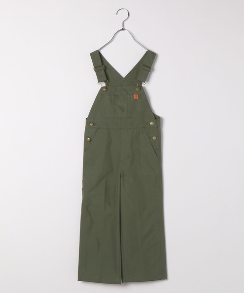 UNIVERSAL OVERALL（ユニバーサルオーバーオール）の「【UNIVERSAL OVERALL(ユニバーサルオーバーオール)】別注ツイルサロペット（サロペット/オーバーオール・キッズ・キャメル/ダークグリーン・110cm/120cm/130cm/140cm）」の11枚目の写真