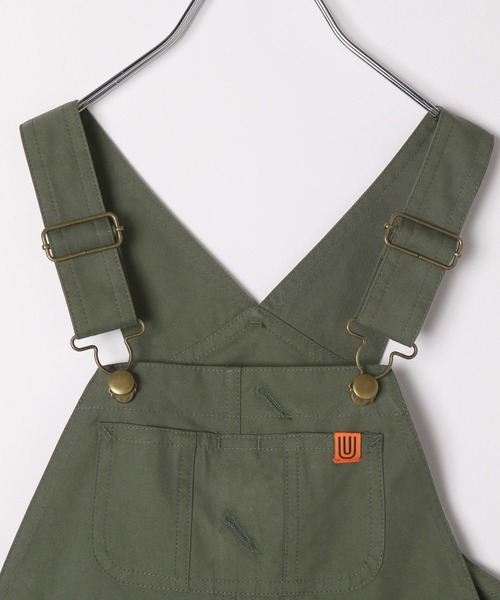 UNIVERSAL OVERALL（ユニバーサルオーバーオール）の「【UNIVERSAL OVERALL(ユニバーサルオーバーオール)】別注ツイルサロペット（サロペット/オーバーオール・キッズ・キャメル/ダークグリーン・110cm/120cm/130cm/140cm）」の14枚目の写真