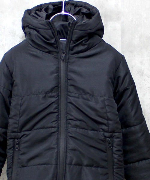 THE CASUAL（カジュアル）の「切り替え中綿ジャケット（ダウンジャケット/コート・キッズ・ブラック系/ダークグリーン系/ダークグリーン/レッド系/ブラック/グレー系/ベージュ系/ネイビー/チャコール/ベージュ・120cm/110cm/130cm/160cm/150cm/140cm）」の3枚目の写真