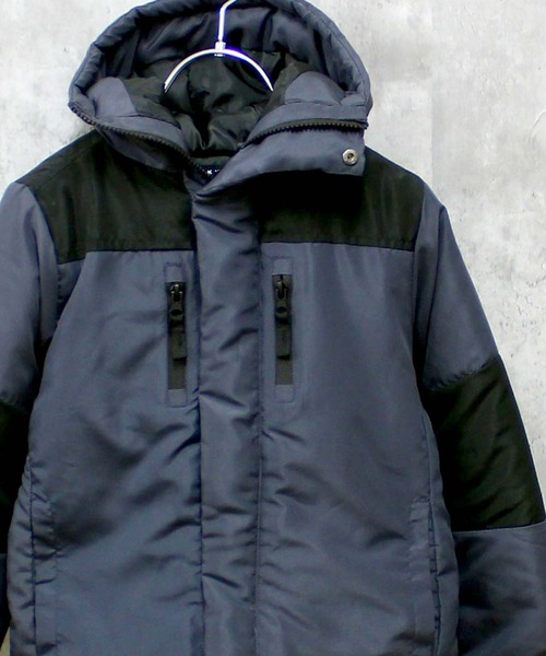 THE CASUAL（カジュアル）の「切り替え中綿ジャケット（ダウンジャケット/コート・キッズ・ブラック系/ダークグリーン系/ダークグリーン/レッド系/ブラック/グレー系/ベージュ系/ネイビー/チャコール/ベージュ・120cm/110cm/130cm/160cm/150cm/140cm）」の4枚目の写真