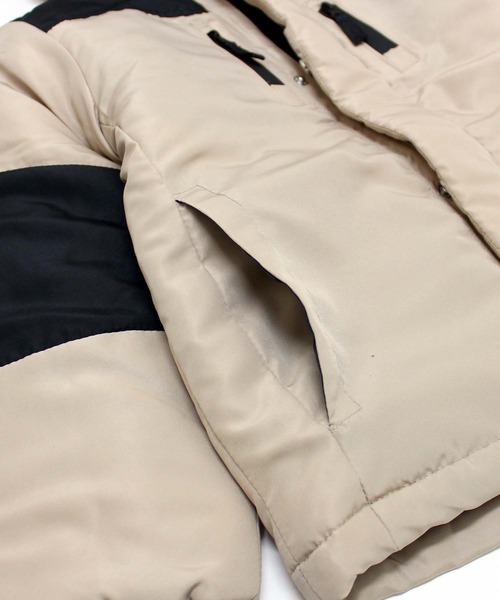 THE CASUAL（カジュアル）の「切り替え中綿ジャケット（ダウンジャケット/コート・キッズ・ブラック系/ダークグリーン系/ダークグリーン/レッド系/ブラック/グレー系/ベージュ系/ネイビー/チャコール/ベージュ・120cm/110cm/130cm/160cm/150cm/140cm）」の12枚目の写真