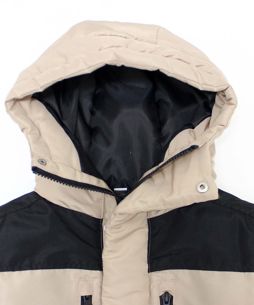 THE CASUAL（カジュアル）の「切り替え中綿ジャケット（ダウンジャケット/コート・キッズ・ブラック系/ダークグリーン系/ダークグリーン/レッド系/ブラック/グレー系/ベージュ系/ネイビー/チャコール/ベージュ・120cm/110cm/130cm/160cm/150cm/140cm）」の13枚目の写真