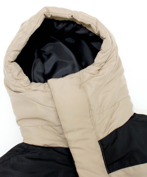 THE CASUAL（カジュアル）の「切り替え中綿ジャケット（ダウンジャケット/コート・キッズ・ブラック系/ダークグリーン系/ダークグリーン/レッド系/ブラック/グレー系/ベージュ系/ネイビー/チャコール/ベージュ・120cm/110cm/130cm/160cm/150cm/140cm）」の16枚目の写真