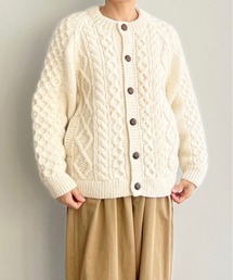 HARVESTY/ハーベスティー CABLE KNIT CARDIGAN ケーブルニットカーディガン