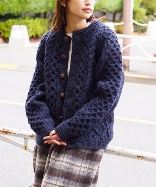 セール】HARVESTY/ハーベスティー CABLE KNIT CARDIGAN ケーブル