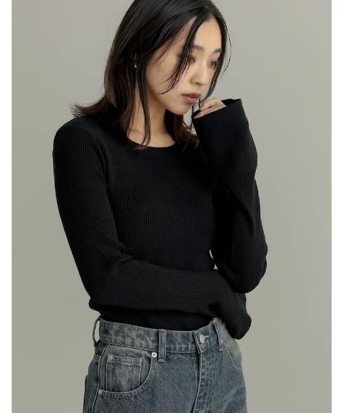 新色追加][販売枚数3万枚！][二の腕すっきり]クルーネックフレア